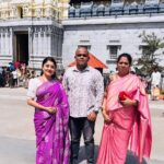 Karunya Ram Instagram - Divine mood feel the spirituality vibes belive in yourself 🙏🏻 💜🤍 : : : #karunyaram #milkybeautykarunyaram Adichunchanagiri Temple