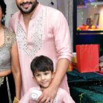 Kashmera Shah Instagram - Lovely father and son outfit by @anjali_lilaria Please do contact her for amazing made to order outfits. Love ya Anjali #kashmerashah #rayaanksharma
