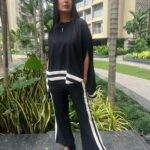 Kashmera Shah Instagram – Fabulous and absolutely comfortable and gorgeous outfit by the talented fashion designer @neetikachopra.official Thank you soon much for sending this for me and I apologize for the delay in wearing it. However I must say I have not worn a more comfortable outfit than this co ord set. My comfort clothes are tracks but this really beats them too #coordset #blackandwhite #comfortable #loungewear #chill #designerwear #kashmerashah