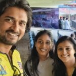Kavitha Gowda Instagram – KCC @ #chinnaswamistadium 

@chandan_kumar_official 
@nithyashree.athlete