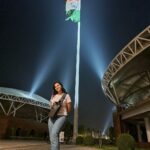 Kavitha Gowda Instagram - ನಮ್ಮ ರಾಷ್ಟ್ರ ಧ್ವಜ.🇮🇳 @kanhashantivanam . . . @chandan_kumar_official @nithyashree.athlete . . . #nationalflag #kanhashantivanam #hyderabad Kanha Shantivanam Chegur Hyderabad