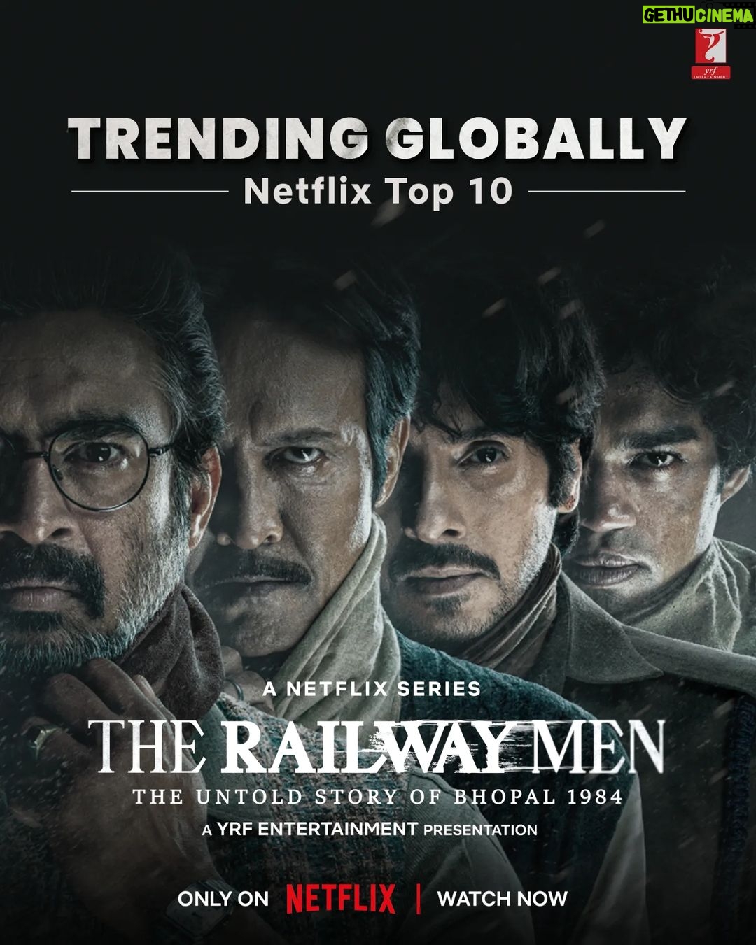 Kay Kay Menon Instagram - The journey from the heartland of India to a global sensation. #TheRailwayMen is trending globally! #TheRailwayMenOnNetflix @actormaddy @kaykaymenon02 @divyenndu @babil.i.k @hindujasunny @iamjuhichawla @dibyenduofficial @mandirabedi @raghubir_y @shivrawail @aayush.03 @yogendramogre @yrf #YRFEntertainment