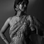 Keerthi Pandian Instagram - 🌸 Styling: @_ragambigaa_ Photography: @palaniappansubramanyam Outfit: @bykaveri Makeup: @sofdoesmakeup_ from @thebridesbar Hair: @artistrybyhari Earrings: @deepagurnani from @chamierschennai Footwear: @bykaveri Location: @basementstudios.ans