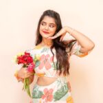 Ketaki Kulkarni Instagram - Feeling Flower-ful! 🌸✨🥀 Wearing @15buttons MUA & hair @glamorous_vanshikajain Captured by @the.redframe_ Earrings @purpleblliss Lenses @priya.optics #ketakikulkarni #instagram #photoshoot #floral #flowers