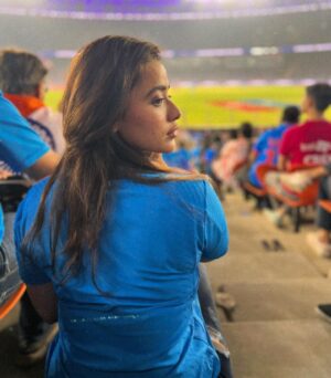 Ketika Sharma Instagram - Cricket for me represents life in general. 
Its a great teacher and it's so graceful ✨no wonders it's called “a gentleman's sport” 🙌🏼

Its a leveller, it's uncertain, it's aspirational, its a humbler! It’s about Intent! About passion and dreams and failures and successes, about diligence and determination! It’s about physical and mental grit!! 
It's about life and about being human! 
The" Sportsman Spirit" adds so much quality, character
and grace to an individual! 

And isn’t it soo beautiful how passionately this sport brings (especially us Indians) together in more ways than one? It's a religion we unanimously belong to🫶

As for this World Cup, Team India played this World Cup in such style and swag!!
So much so that we looked like "OBVIOUS" winners! Yes
the result didn't go our way but this victory will mean
equally much to Australia "this" time because they beat
"the strongest team" this tournament! It's a really sweet
win for them because they beat "the most dominating
team" of this tournament, a team which had the Best
batsman, best bowlers and honestly” THE BEST TEAM"!
Period!! What an iconic tournament this was #lions on
the field truly @indiancricketteam #iconic 

So here’s to dreaming on 🥂 That's what we always do! We accept the results in life with grace and move on with the lessons and the learnings taken and with a hopeful heart we look forward to a brighter tomorrow! We dream on, We dream big and we shine through it all 💙✨

#bleedblue #cricketworldcup #2023 #finals