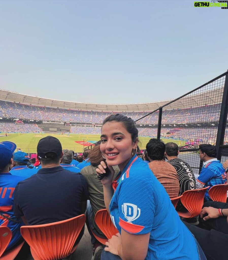 Ketika Sharma Instagram - Cricket for me represents life in general. Its a great teacher and it's so graceful ✨no wonders it's called “a gentleman's sport” 🙌🏼 Its a leveller, it's uncertain, it's aspirational, its a humbler! It’s about Intent! About passion and dreams and failures and successes, about diligence and determination! It’s about physical and mental grit!! It's about life and about being human! The" Sportsman Spirit" adds so much quality, character and grace to an individual! And isn’t it soo beautiful how passionately this sport brings (especially us Indians) together in more ways than one? It's a religion we unanimously belong to🫶 As for this World Cup, Team India played this World Cup in such style and swag!! So much so that we looked like "OBVIOUS" winners! Yes the result didn't go our way but this victory will mean equally much to Australia "this" time because they beat "the strongest team" this tournament! It's a really sweet win for them because they beat "the most dominating team" of this tournament, a team which had the Best batsman, best bowlers and honestly” THE BEST TEAM"! Period!! What an iconic tournament this was #lions on the field truly @indiancricketteam #iconic So here’s to dreaming on 🥂 That's what we always do! We accept the results in life with grace and move on with the lessons and the learnings taken and with a hopeful heart we look forward to a brighter tomorrow! We dream on, We dream big and we shine through it all 💙✨ #bleedblue #cricketworldcup #2023 #finals Narendra Modi Stadium - Ahmedabad
