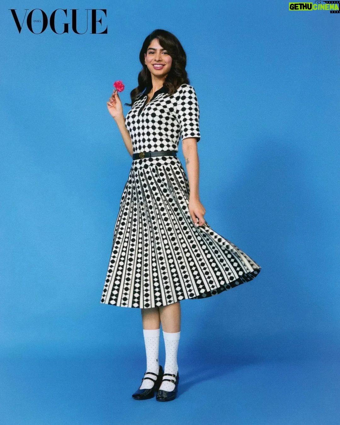 Khushi Kapoor Instagram - If a friend borrows a top Betty Cooper really likes but never returns it, Khushi Kapoor (@khushi05k) believes she is the kind of person who would just let the friend keep it and not ask for it back. But will she be as accommodating when she finds out her feelings for Archie Andrews are shared by bestie Veronica Lodge? Only time will tell. Swipe right to watch Kapoor offer some more insight into her character, then tap the link in bio to read the cover story. Photographed by: Bowen Aricò (@bowenarico) Video by: Kris Black (@krisblackk) Styled by Head of Editorial Content: Megha Kapoor (@meghakapoor) Words by: Sadaf Shaikh (@sadaf_shaikh) Art Director: Aishwaryashree (@aishwaryashree) Makeup Artist: Natasha Nischol (@tashaonline) Hair Stylist: Avan Contractor (@avancontractor) Digital Editor: Sonakshi Sharma (@sonakshiisharrma) Bookings Editor: Savio Gerhart (@gerhartsavio) Entertainment Director: Megha Mehta (@magzmehta) Entertainment Editor: Rebecca Gonsalves (@rebeccagon2) Fashion Assistant: Manglien Gangte (@manglien) & Shrey Vaishnav (@shrey_vaishnav_) Photographer Assistant: Anish Oommen (@anishoommen_) Junior Designer: Shagun Jangid (@shagun_jangid) Production: P Productions (@p.productions_) Location courtesy: St. Regis Mumbai, Zenith Party Suite (@stregismumbai) (@penthousestregismumbai) Wardrobe: On Khushi: Dress, belt; both Tory Burch (@toryburch). Shoes, Theater XYZ (@theater.xyz). Socks, Socksoho (@socksoho). Penthouse