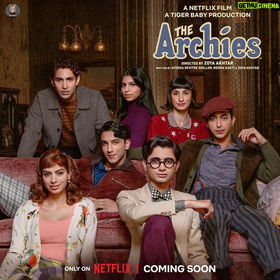 Khushi Kapoor Instagram - Meet the @archiesnetflix gangš¤ Coming soon, only on @netflix_in! #TheArchiesOnNetflix @zoieakhtar @reemakagti1 @tigerbabyofficial @ArchieComics @graphicindia @netflix_in @archiesnetflix @dotandthesyllables #AgastyaNanda @mihirahuja_ @suhanakhan2 @vedangraina @yuvrajmenda