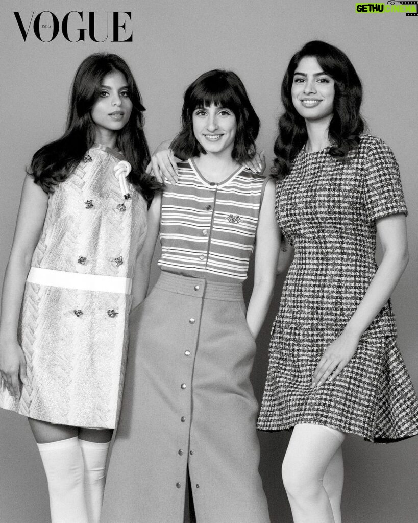 Khushi Kapoor Instagram - Director Zoya Akhtar (@zoieakhtar) reveals that the cast of ‘The Archies’ was put through an intense boot camp to prepare them for the film. “I wanted them to be comfortable from the get-go. There are 200 people on set, there’s a camera in your face and you have to go up and perform when the word ‘action’ is said. It’s daunting,” says the filmmaker. “I wanted them to be over all of that by the time they came to set, so it was very important for them to get along with one another.” Tap the link in bio to read the cover story. Photographed by: Bowen Aricò (@bowenarico) Styled by Head of Editorial Content: Megha Kapoor (@meghakapoor) Words by: Sadaf Shaikh (@sadaf_shaikh) Art Director: Aishwaryashree (@aishwaryashree) Makeup Artist: Natasha Nischol (@tashaonline) Hair Stylist: Avan Contractor (@avancontractor) Digital Editor: Sonakshi Sharma (@sonakshiisharrma) Bookings Editor: Savio Gerhart (@gerhartsavio) Entertainment Director: Megha Mehta (@magzmehta) Entertainment Editor: Rebecca Gonsalves (@rebeccagon2) Fashion Assistant: Manglien Gangte (@manglien) & Shrey Vaishnav (@shrey_vaishnav_) Photographer Assistant: Anish Oommen (@anishoommen_) Junior Designer: Shagun Jangid (@shagun_jangid) Production: P Productions (@p.productions_) Location courtesy: St. Regis Mumbai, Zenith Party Suite (@stregismumbai) (@penthousestregismumbai) Wardrobe: On Suhana: Dress, Louis Vuitton(@louisvuitton). Socks, Theater XYZ (@theater.xyz). On Dot.: Top, skirt; both Louis Vuitton (@louisvuitton). On Khushi: Dress, Louis Vuitton (@louisvuitton). Stockings, Theater XYZ (@theater.xyz). Penthouse