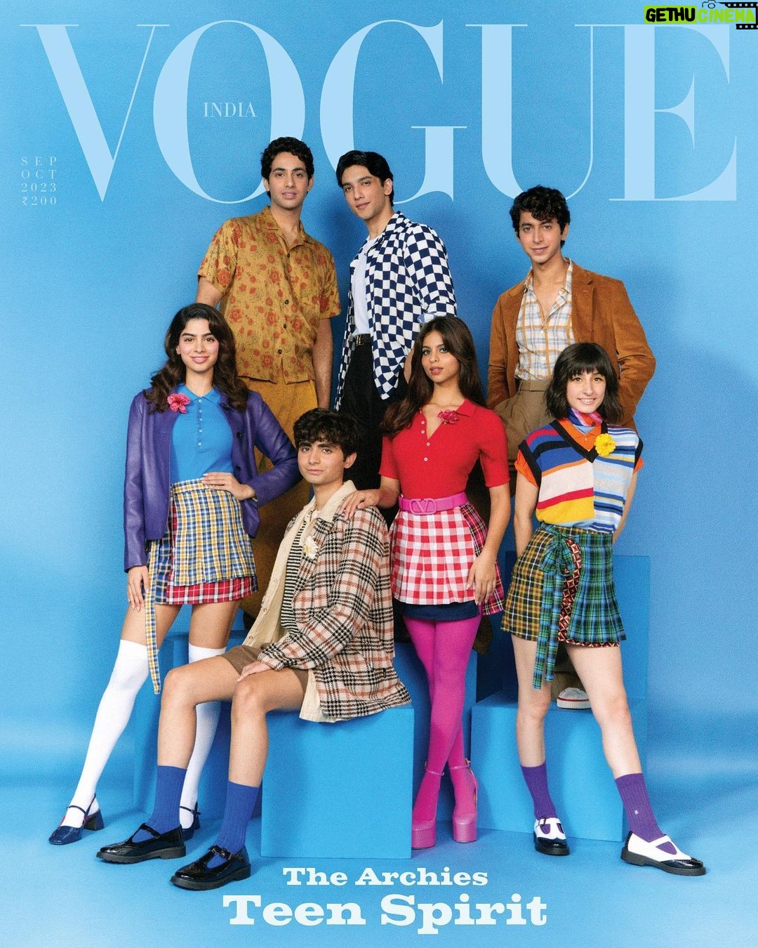 Khushi Kapoor Instagram - The Archie’s for @vogueindia 🤍 Photographer: Bowen Aricò (@bowenarico) Styled by Head of Editorial Content: Megha Kapoor (@meghakapoor) Words by: Sadaf Shaikh (@sadaf_shaikh) Art Director: Aishwaryashree (@aishwaryashree) Makeup Artist: Natasha Nischol (@tashaonline) Hair Stylist: Avan Contractor (@avancontractor) Digital Editor: Sonakshi Sharma (@sonakshiisharrma) Bookings Editor: Savio Gerhart (@gerhartsavio) Entertainment Director: Megha Mehta (@magzmehta) Entertainment Editor: Rebecca Gonsalves (@rebeccagon2) Fashion Assistant: Manglien Gangte (@manglien) & Shrey Vaishnav (@shrey_vaishnav_) Photographer Assistant: Anish Oommen (@anishoommen_) Junior Designer: Shagun Jangid (@shagun_jangid) Production: P Productions (@p.productions_) Location courtesy: St. Regis Mumbai, Zenith Party Suite (@stregismumbai) (@penthousestregismumbai) @netflix_in @tigerbabyofficial @thearchiesonnetflix