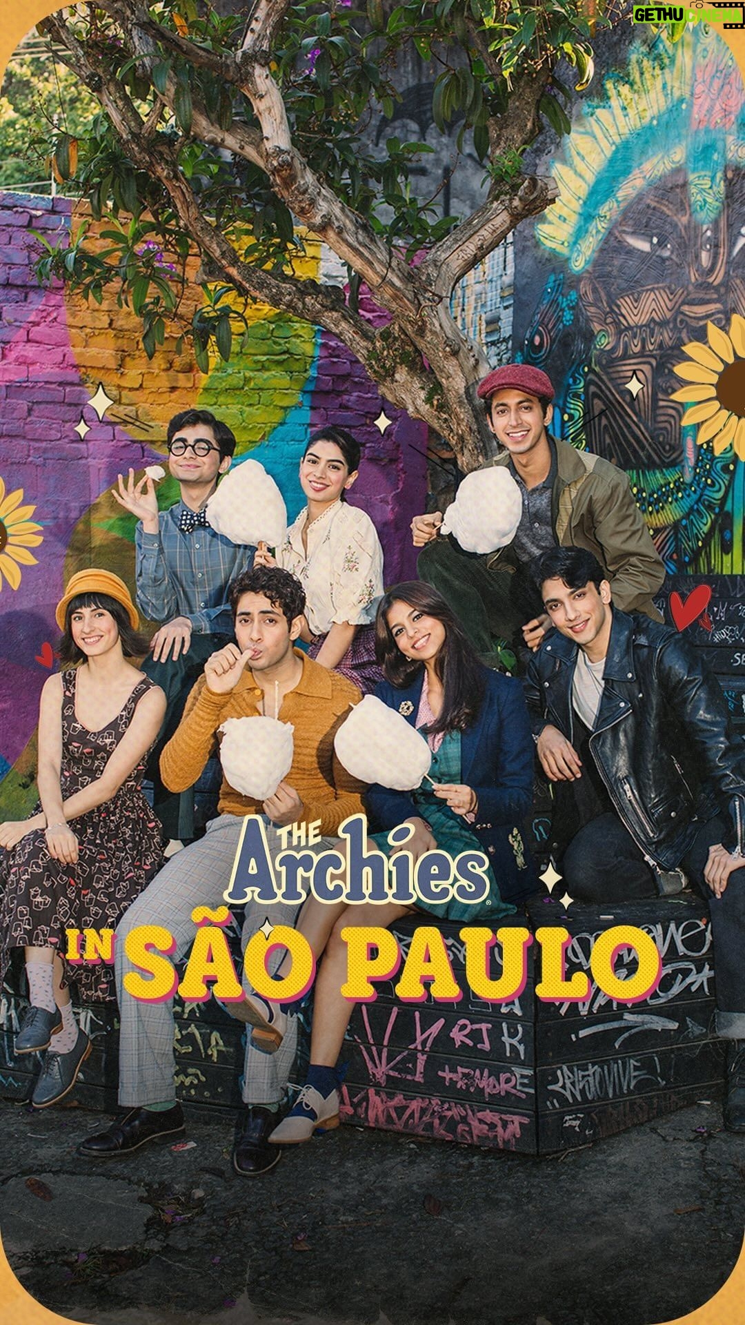 Khushi Kapoor Instagram - Life with The Archies: Sao Paulo Edition♥️💃🏻 @thearchiesonnetflix @zoieakhtar @reemakagti1 @tigerbabyofficial @ArchieComics @graphicindia @netflix_in @dotandthesyllables #AgastyaNanda @mihirahuja_ @suhanakhan2 @vedangraina @yuvrajmenda