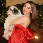 Khushi Kapoor Instagram - All I want for Christmas is cuddles🤍🐶🎄