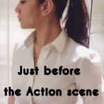 Kinjal Rajpriya Instagram - #BTS of my first action sequence ! What looks so easy on the big screen is actually because of the practice, right techniques & risks of the stuntmen ! Though I hurt my ankles from the broken glass fragments, but in the end what brings joy is to deliver a scene that story demands !! #RiskHaiToIshqHai 💪🫶