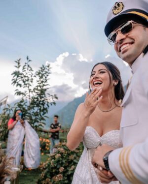 Krishna Mukherjee Instagram - Cherishing The Most Beautiful And Dreamy Day Of Our Life❤️
Happy Engagement Anniversary Chikki 🥰 I LOVE YOU ❤️
Ps. Being married to me for the rest of your life is the real anniversary gift." 🤪 Muuahhhh

Memories captured by- @israniphotography 
Event and Decor planned by @jestbeauevents011