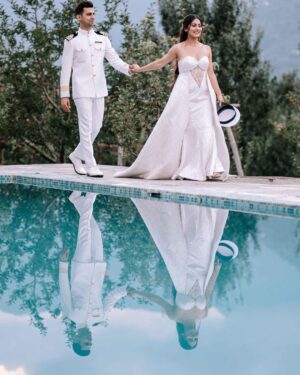 Krishna Mukherjee Instagram - Cherishing The Most Beautiful And Dreamy Day Of Our Life❤️
Happy Engagement Anniversary Chikki 🥰 I LOVE YOU ❤️
Ps. Being married to me for the rest of your life is the real anniversary gift." 🤪 Muuahhhh

Memories captured by- @israniphotography 
Event and Decor planned by @jestbeauevents011