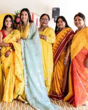 Krishna Mukherjee Instagram - Happy Poila Baisakh 💛 
 
PC- @israniphotography