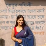 Krishna Mukherjee Instagram - Wrapped In Tradition, Draped In Grace. Saree from Shantiniketan ♥️