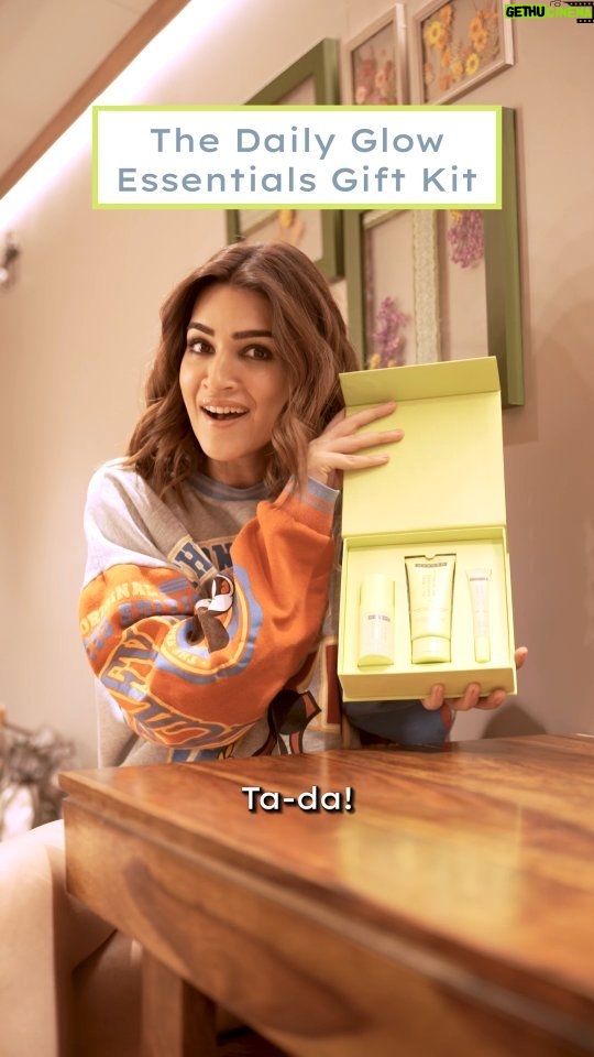 Kriti Sanon Instagram - New Launch π¨: THE DAILY ESSENTIALS GLOW KIT!β¨ I have thoughtfully curated a bundle with all our fragrance-free products to Glow - Hydrate - Protect! Weβve hyphened the power of nature and potency of science to give multiple benefits to #TurnTheGlowOn with: β Golden Hour Glow Serum β All I Need Sunscreen SPF 50 PA++++ β All I Need Lipscreen SPF 30 Our Daily Essential Glow Kit is a gift beyond occasion, itβs the gift of daily glow! Check it out now on letshyphen.com! Love & Gratitude ππ» Kriti Sanon Co-founder and Chief Customer Officer, @letshyphen #DailyGlowEssentialKit #TurnYourGlowOn #Hyphen #HaveItAll #LetsHyphen #Skincare