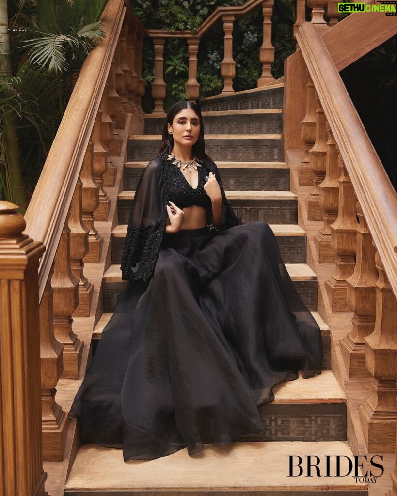 Kritika Kamra Instagram - Actor Kritika Kamra (@kkamra) turns the heat up in outfits that showcase this season’s most coveted trends. From shimmering gowns to pearl embellishments, here is all the wedding glam inspiration you need to make a dazzling statement! Editor: Ruchika Mehta (@ruchikamehta05) Photographer: Trisha Sarang Sathaye (@trishasarang) Stylist: Yukti Sodha (@yuktisodha) Editorial Coordinator: Shalini Kanojia (@shalinikanojia) Hair and Makeup-Up: Kin Vanity (@kin_vanity) Artist PR Agency: Hardly Anonymous (@hardlyanonymous_2.0) Location Courtesy: The Nines Mumbai (@theninesmumbai) Kritika is wearing Embroidered sleeveless net blouse paired with organza sharara and embroidered organza cape, Ridhi Mehra (@ridhimehraofficial); Le palm serefina necklace, Outhouse (@outhousejewellery), black statement ring with diamonds and coloured stones, Golden Window (@goldenwindow) #BRIDESTODAY #KritikaKamra #Editorial #Shoot
