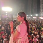 Lakshmi Manchu Instagram - A blissful evening immersed in the divine grace of Garba, graced by the presence of the illustrious Falguni Pathak Ji. The energy was nothing short of a spiritual awakening, with over 10,000 devout souls dancing in unison to honor the divine Mother Durga. This Dussehra, I send forth boundless love and blessings to vanquish the forces of evil and usher in the reign of good. A special mention to all the organizers for treating me with so much love. Late Shri Pramod Mahajan Sports Complex