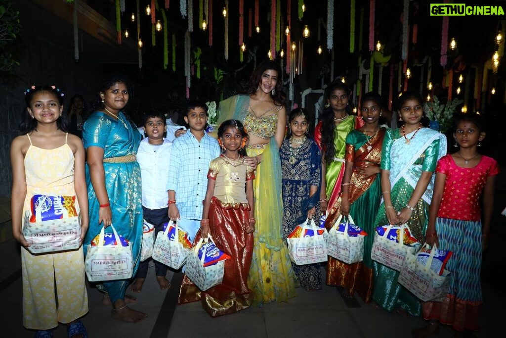 Lakshmi Manchu Instagram - Celebrating Diwali with little ones is pure magic! We at @teach_for_change enjoyed the Diwali with our children. A heartfelt thank you to the @yellowplanners who added a splash of color to our festivities. Your efforts made this Diwali not just bright, but also incredibly joyful for the children. Gratitude and light to all! 🎇🌈