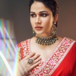 Lavanya Tripathi Instagram - 🧨 . . ▫️Styled by: @ashwin_ash1 & @hassankhan_3 ▫️Saree - @taruntahiliani ▫️Jewellery @vegasri_goldanddiamonds ▫️Shot by - @ishan.n.giri