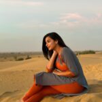 Lavanyaa Instagram - What makes the desert beautiful is that somewhere it hides a well. #lavanya #rajasthan #jaisalmer #desert Thar Royal Desert Safari Jaisalmer