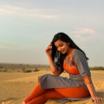 Lavanyaa Instagram - What makes the desert beautiful is that somewhere it hides a well. #lavanya #rajasthan #jaisalmer #desert Thar Royal Desert Safari Jaisalmer