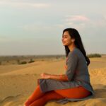 Lavanyaa Instagram - What makes the desert beautiful is that somewhere it hides a well. #lavanya #rajasthan #jaisalmer #desert Thar Royal Desert Safari Jaisalmer