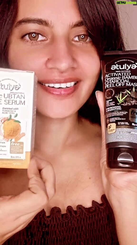 Leslie Tripathy Instagram - @atulyaofficial Transform your skincare routine with Atulya’s Activated Organic Bamboo Charcoal Peel Off Mask and Vedic Ubtan Face Serum – a dynamic duo for radiant, flawless skin! 🌿✨ Detoxify with charcoal and embrace the age-old goodness of Vedic ubtan for a rejuvenating experience. #atulyaskincare#bamboocharcoalmagic#ubtanelegance#radiantskin#naturaldetox#skinrevival #organicbeauty#glowingcomplexion#skinsoothingserum#atulyawellness #glassskin #glassskingoals #leslietripathy Mumbai, Maharashtra