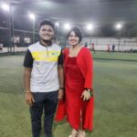Leslie Tripathy Instagram - Great to meet Leslie Tripathy mam (Multi-lingual Award Winning, Popular Model , Social Media Influencer,Indian Actress & T.V Debator & Author Of Motivational Book ('Because I Am A GIRL' ) At Football Tournament Wish was Organised By Avenger Soccer Academy with My Mentor Surya Gauda (Bhai) (Vice President of Mumbai Utkal Samiti) Kohinoor Turf