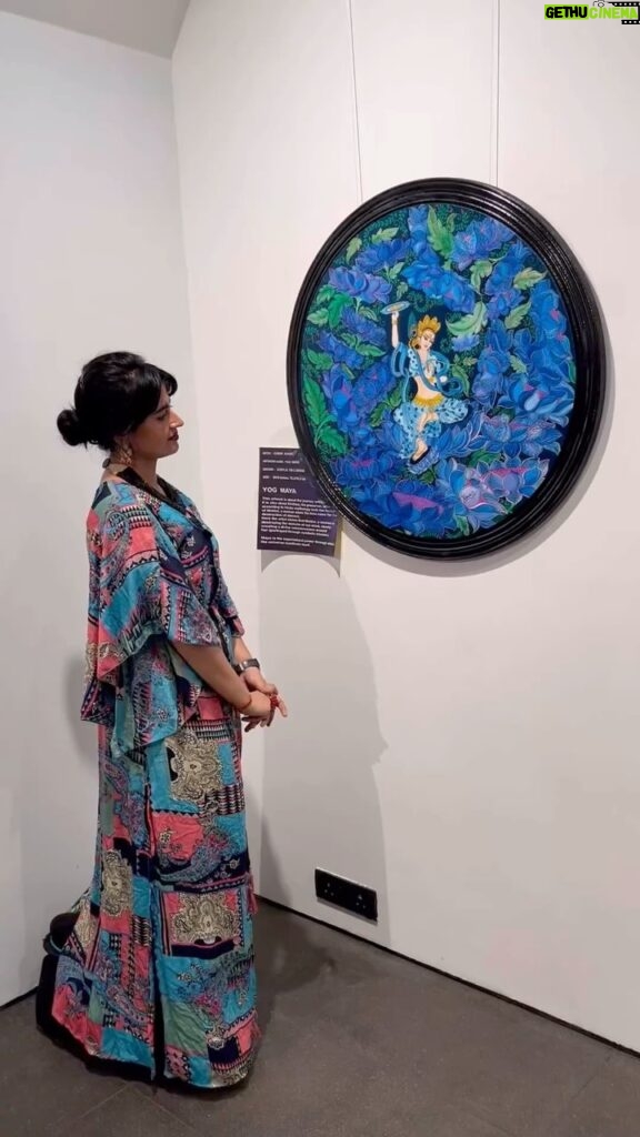 Leslie Tripathy Instagram - I had a soul healing experience attending the art exhibition by @kananscreations at kamalnayan Bajaj art gallery #narimanpoint #mumbai My Outfit by @stringsbymeghasharma #artistsoninstagram #artexhibition #painting #paintingoftheday #paintingexhibition #leslietripathy Kamalnayan Bajaj Art Gallery