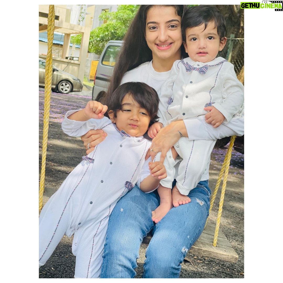 Loveleen Kaur Sasan Instagram - I get to do life with these beautiful humans and the best part is being their momma. #happymothersdaytome♥️🧿♥️