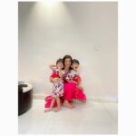 Loveleen Kaur Sasan Instagram - #karvachauthspecial 🤩🌝🌙 Happiest with my babies🥳♥️🧿