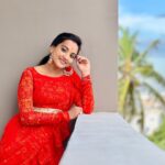 Maanasi G Kannan Instagram - ❤️‍🔥 Wearing - @akira_the_couture__ ♥️ Pc - @_srishaaaa__ ❤️ #maanasi #maanasisupersinger #outfit #red