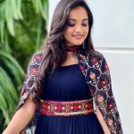Maanasi G Kannan Instagram - Just loving this dress!💙 Pc : @sridharsena ❤️ Wearing : @vib_ecorner ❤️‍🔥 #maanasi #supersinger #outfit #ammathechadress #instapost