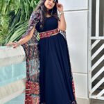Maanasi G Kannan Instagram - Just loving this dress!💙 Pc : @sridharsena ❤️ Wearing : @vib_ecorner ❤️‍🔥 #maanasi #supersinger #outfit #ammathechadress #instapost