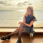 Madalsa Sharma Instagram - Musical and Magical thats how the sunset feels to me🌅😍 What about you guys?! . . . . #view thoughtoftheday #madalsasharma #kavya #picoftheday #postoftheday #instadaily #instapic #instagood #instamood #mood #love #actorslife