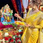 Madalsa Sharma Instagram - May The Divine Blessings Of Lord Ganesha Guide You on a Path Filled with Happiness and Success ✨✨ Ganpati Bappa Morya ❤️❤️ . . . . #ganpatibappamorya #lordganesha #madalsasharma #festive