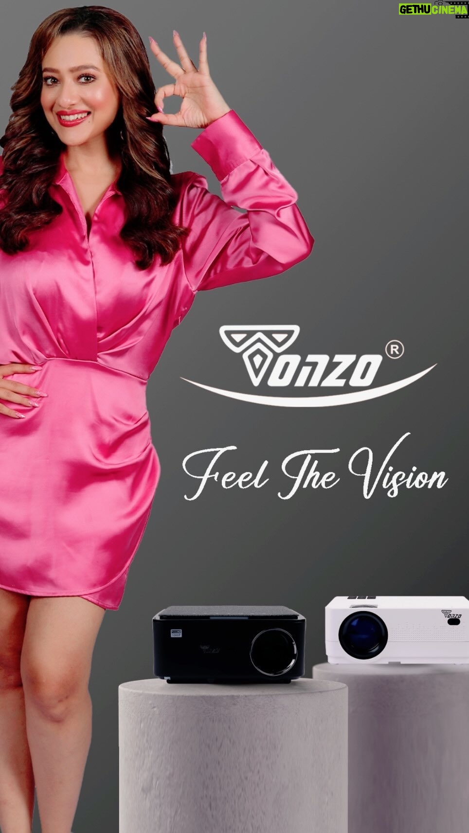 Madalsa Sharma Instagram - Tonzo Projectors – Where every movie night feels like a premiere. I Experience learning like never before with Interactive Flat Panels. I The future is here, and it’s in Tonzo 3D Hologram Ad Fans. @tonzo.in #collab #ad Director:- Vinay Bhola @directorvibz