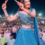 Madalsa Sharma Instagram - This Navratri I got to witness so much love from all of you that my heart is only filled with gratitude and love✨🤍😍Thank you for this magical night each and everyone of you and I promise to do my best as Kavya and with all the future roles I will be doing.🫶 I am so overwhelmed with the immense love I got. Bardoli, Gujarat- You have my heart❤️ See you all soon again😍 Thank you for inviting me Mr.Parth @hellboyzgroup @swarnim_parivar Shot by: @om_digital_studio Outfit by: @neerusindia . . . . #festive #Navratri2023 #NavDinKiKhushi #happynavratri