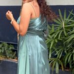 Madhumitha H Instagram - Designed and Styled for @madhumitha.h_official in green single shoulder asymmetrical dress ♥️✨ Show #ranjithameseason2 on @suntv