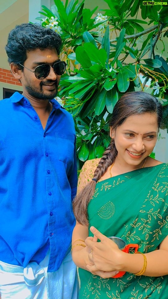 Madhumitha H Instagram - Jan and kari 🤩 Jolly da. #ethirneechalserial #Ethirneechal #suntv #tamilreels #trending #instareels #comedyreels #porukki__pasanga #pullingo