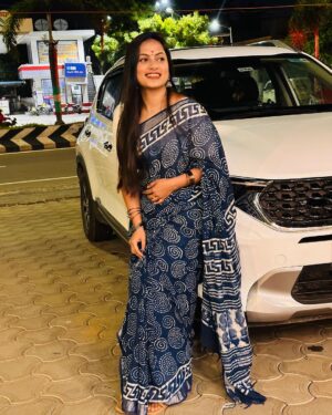 Madhumitha H Instagram - Divine ✨
Saree - @devismulmulcotton 

#cottonsaree #mulmul #mulmulsaree #smilemore #saree #divine