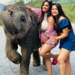 Madhumitha H Instagram - So here it comes! I agreed to the whole trip for this kutty @madhumitha.h_official. She is a beach gurl and i am a mountain wala 😉 and i lov animals. So i had an agreement with her to show me elephant 😝 but she failed it by mistake and i went mad 😠. So later today she tried harder and harder and took me there somehow but we ran out of cash, she pleaded, managed somehow within the money and i was flaunting ♥️♥️♥️ i even got mad that she didn’t click my pics properly so she asked for retake and clicked me again ♥️♥️♥️ em sorry babieeee and ilovuuu the most♥️♥️ never leaving ur side 🤣 cheers to many of my useless fights kuttieeeee🧿🧿🧿 always with u my pysch Aonang Elephant Sanctuary