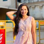 Madhumitha H Instagram - Nothing shakes the smiling heart. This cute dress by @haripriyaa_official 🙊 #smilemore #pink #temple Sringeri