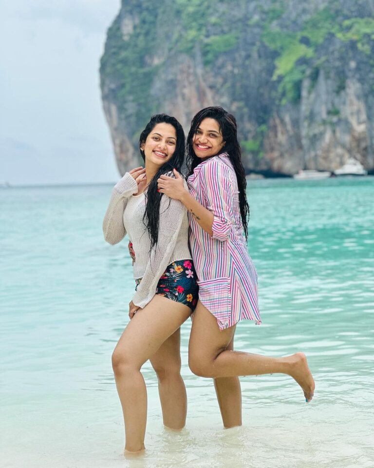 Madhumitha H Instagram - Beach girls 🏖️ ever and forever ♾️ 🧿 . . . . #thailand #phiphiisland #mayaberovic #beach #girls #girlstrip