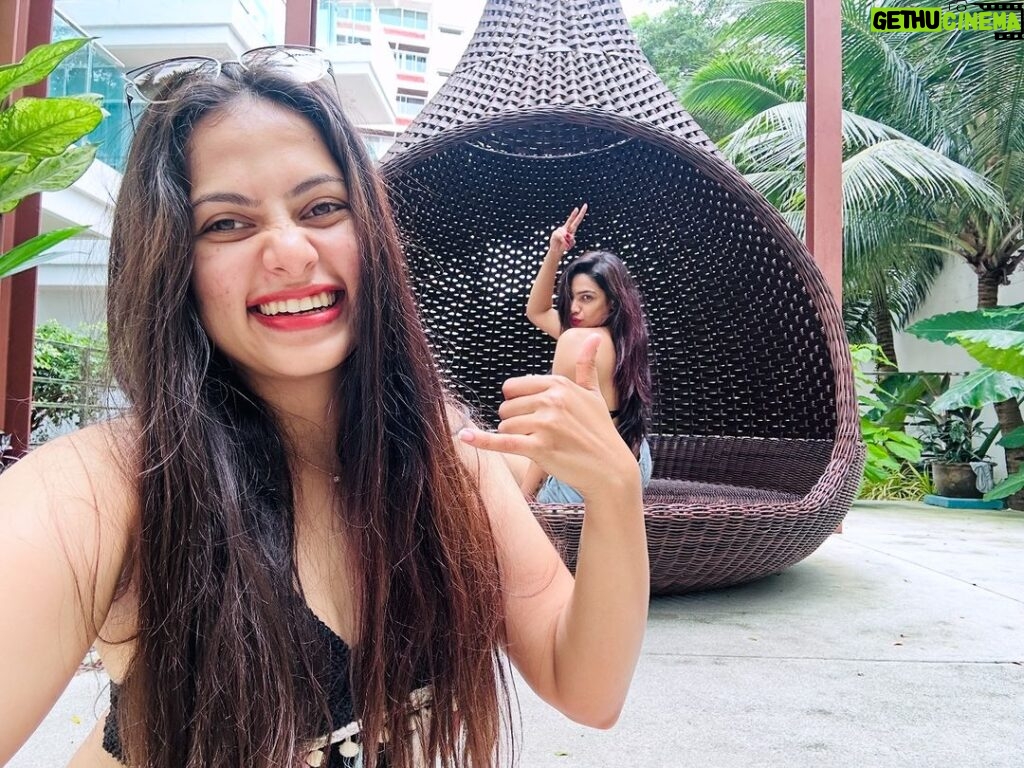 Madhumitha H Instagram - To my first eva girls trip 🌴🖤 With the my fav hoomannn😍 #thailand #fishermancove #phuket #vacation #girltrip #happy #bestie #longtimedue Fishermen's Harbour Urban Resort