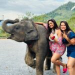 Madhumitha H Instagram – So here it comes! I agreed to the whole trip for this kutty @madhumitha.h_official. She is a beach gurl and i am a mountain wala 😉 and i lov animals. So i had an agreement with her to show me elephant 😝 but she failed it by mistake and i went mad 😠. So later today she tried harder and harder and took me there somehow but we ran out of cash, she pleaded, managed somehow within the money and i was flaunting ♥️♥️♥️ i even got mad that she didn’t click my pics properly so she asked for retake and clicked me again ♥️♥️♥️ em sorry babieeee and ilovuuu the most♥️♥️ never leaving ur side 🤣 cheers to many of my useless fights kuttieeeee🧿🧿🧿 always with u my pysch Aonang Elephant Sanctuary