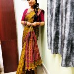 Mahalakshmi Shankar Instagram - Beautiful soft cotton saree from @tamilnadu_khadi_bharani_silks_ Hairstyle by @jenifer_hair_stylist_official